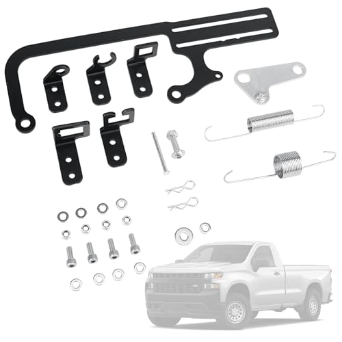 Parfyter 304147 EZ EFI Cable Mount Kit Carburetor Throttle Cable Mount for GM 700R4 transfer Black,Automatic Transmission TV Cables Transmissions Throttle Bracket - Image 5