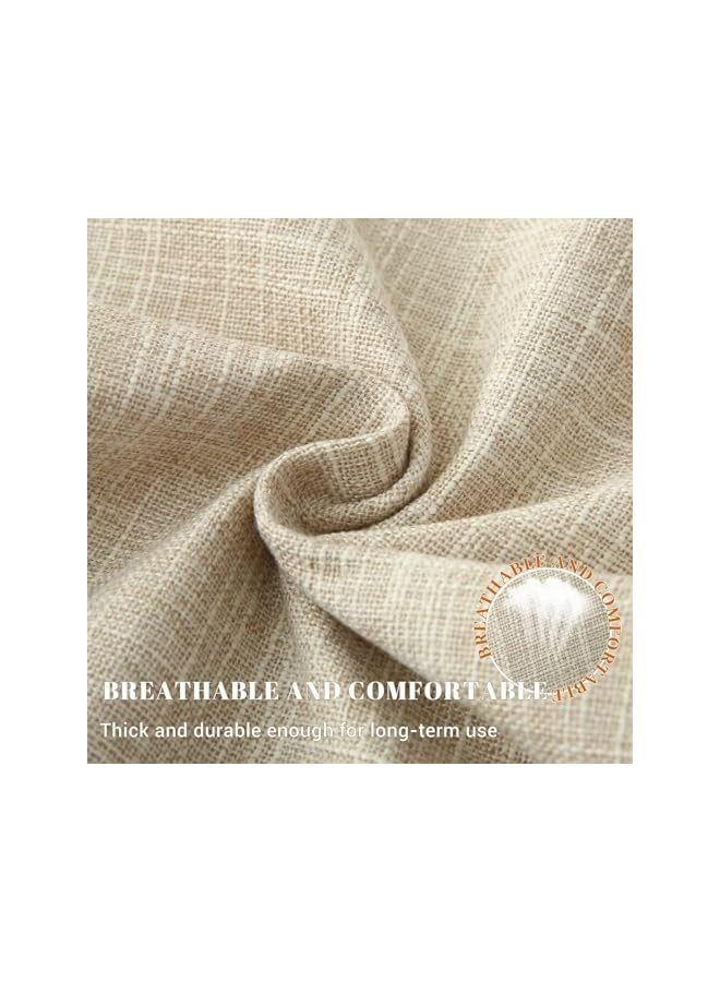 The Bros Cushion Covers Boho Pillow Covers for Living Room,2 PCS 18x18 Inch Boho Decorative Throw Pillow Covers Premium Cotton Linen Fabric with Soft and Cozy Feel,Stylish Home Decor (Beige) - Image 4