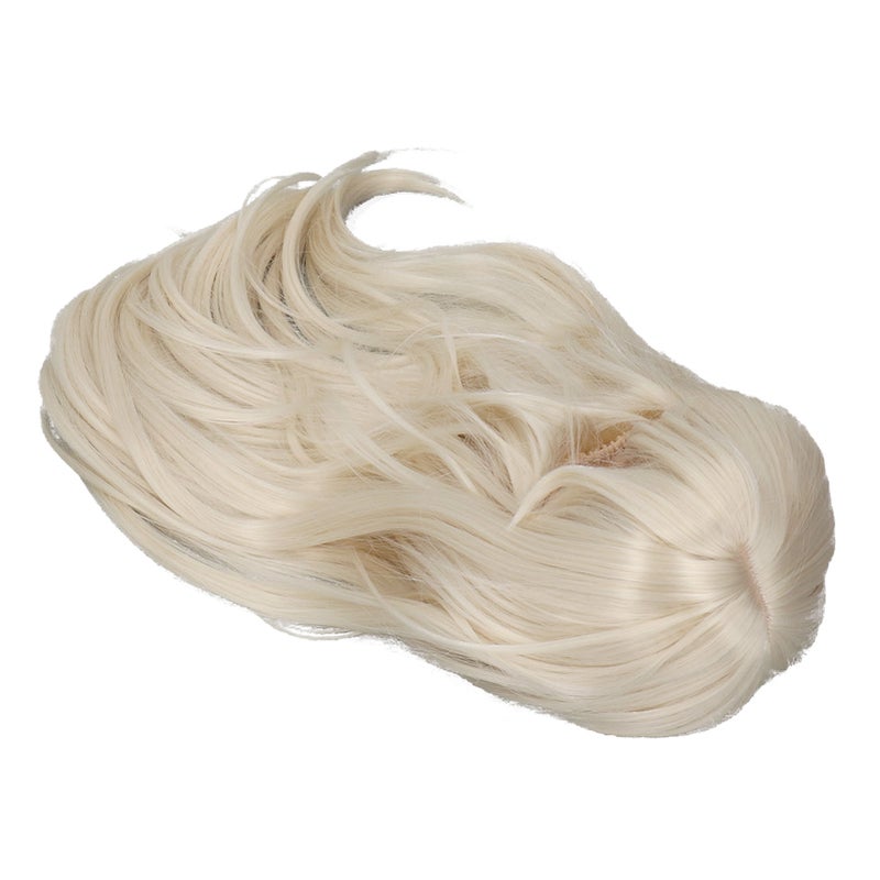 Cotton Doll Wig Long Curly High Temperature Soft Silk Plush Doll Wig Hair for 35‑39cm Head Circumference Milk Gold - Image 4