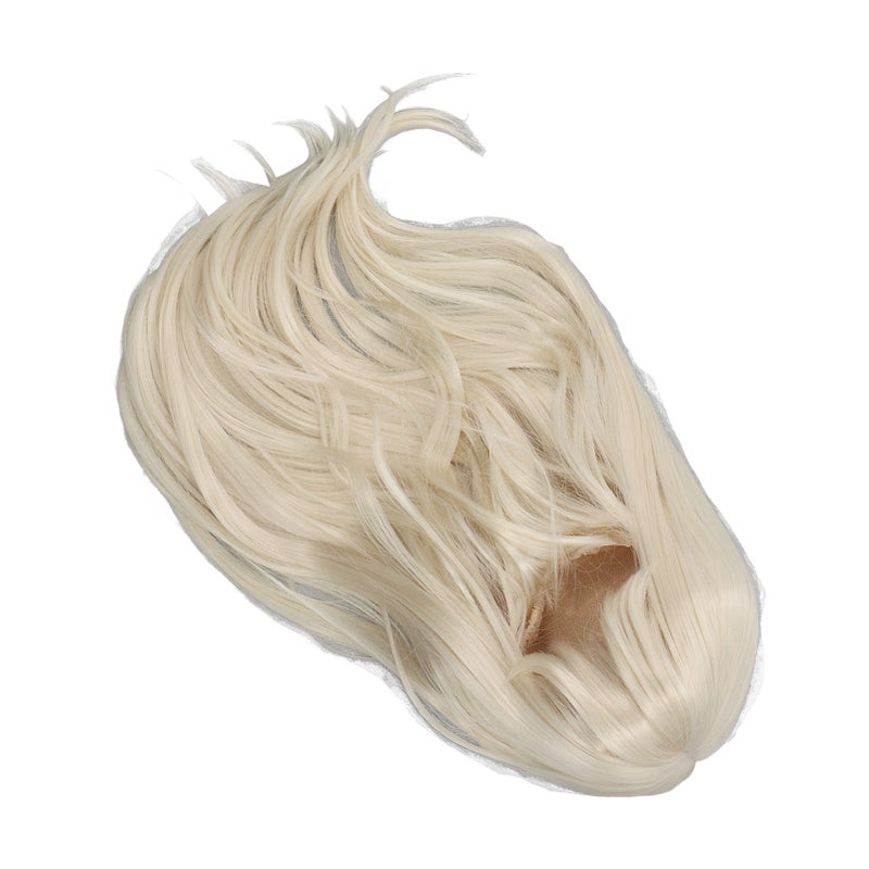 Cotton Doll Wig Long Curly High Temperature Soft Silk Plush Doll Wig Hair for 35‑39cm Head Circumference Milk Gold - Image 5