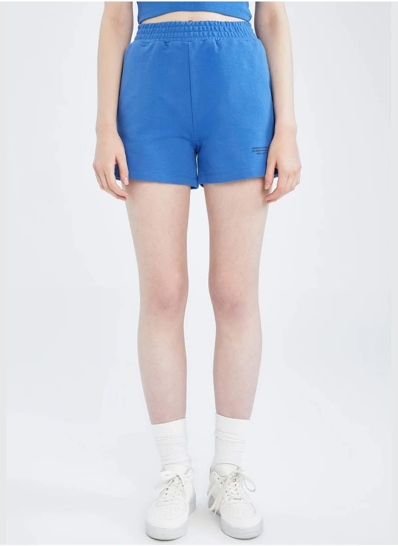 DeFacto Fitted Slogan Print Mini Short