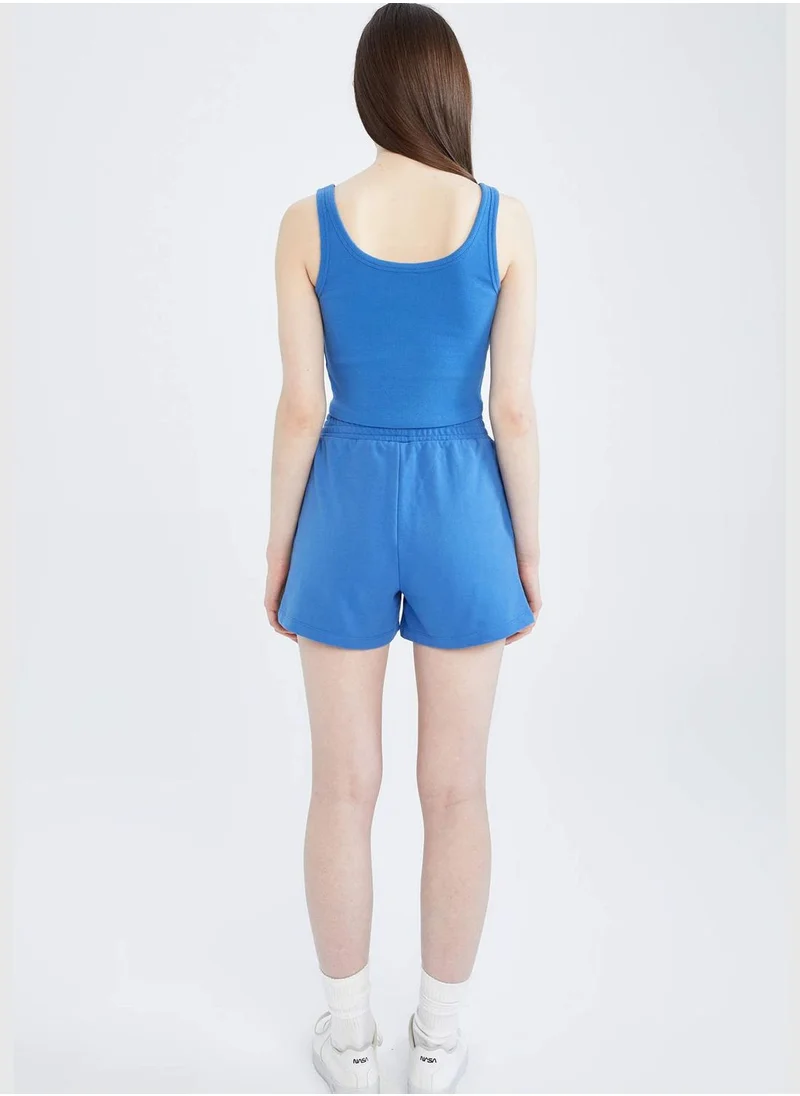 DeFacto Fitted Slogan Print Mini Short
