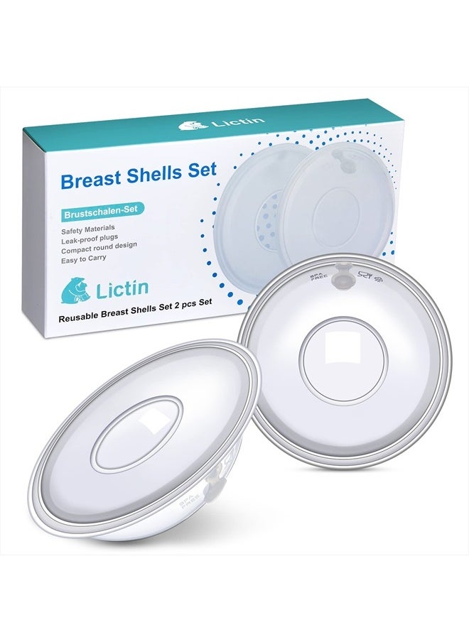 Lictin Milk Collector Catcher for Breastmilk - Breast Shells & Milk Catcher for Breastfeeding Relief (2 in 1), Protect Sore Nipples for Breastfeeding, Collect Breast Milk Leak for Nursing Moms  - Image 1