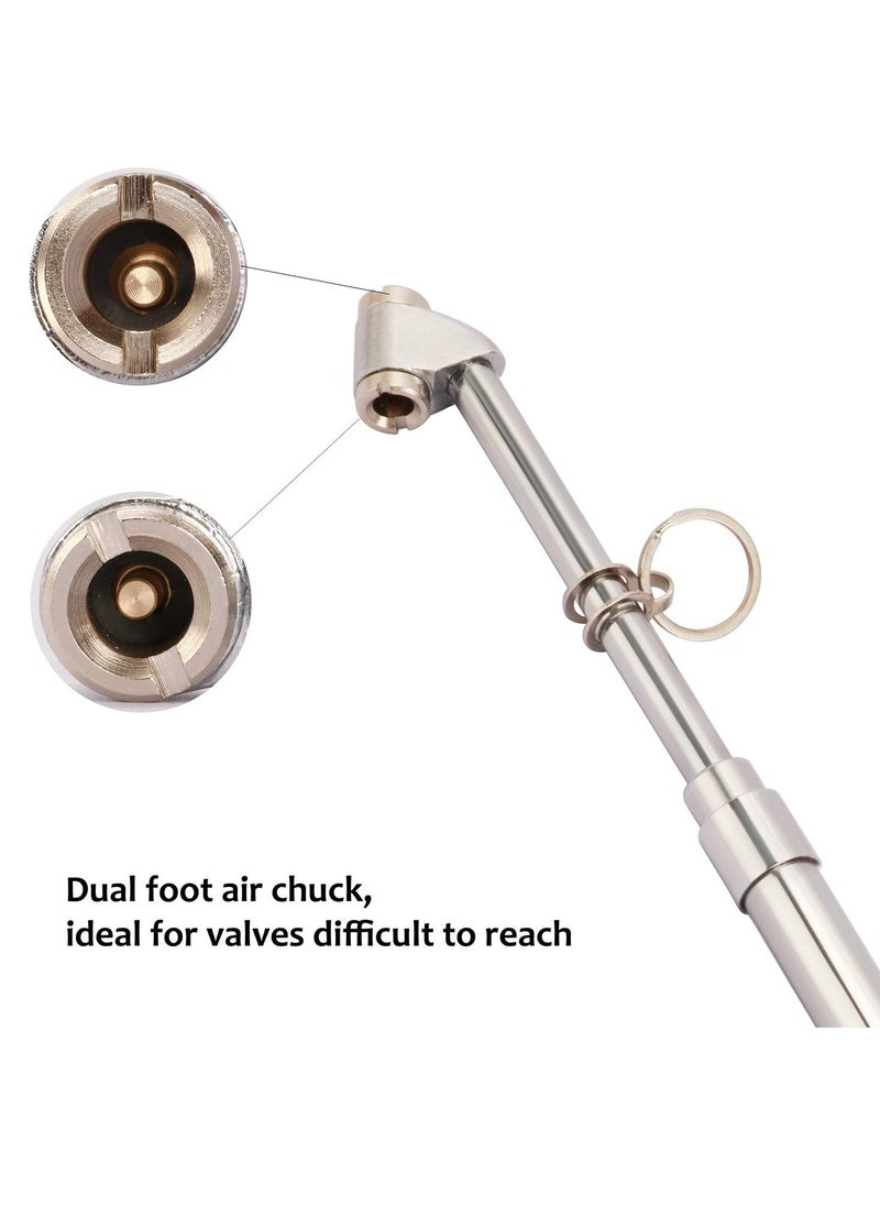 PAMEER German Standard Dual Chuck Head Tire Pressure Gauge, Air Pressure Test Meter Gauge German Standard, Portable Heavy Duty Tyre Air Pressure Gauge, 10-160 psi.  - Image 2