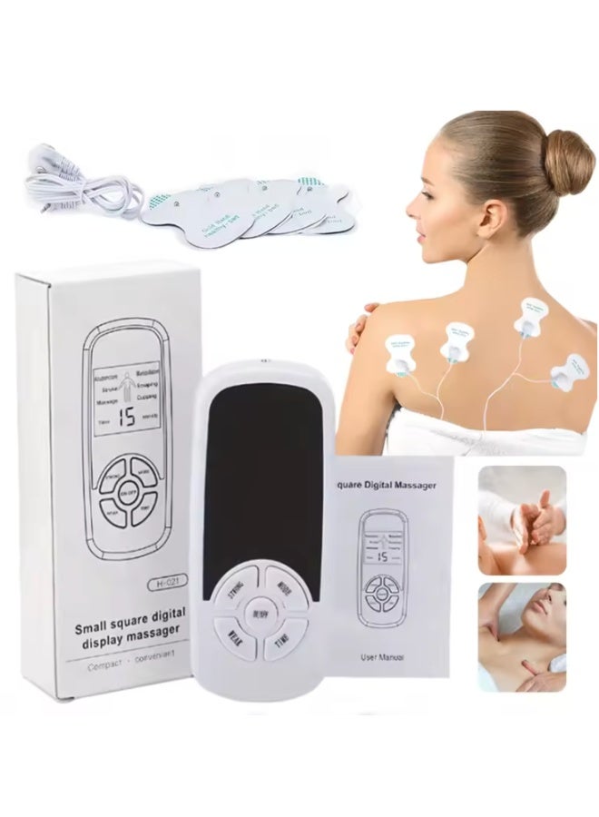Multi-Functional Digital Electric Muscle Stimulator 6 Modes 10 Levels Digital Massager LED Display Mini Body Massager for Neck Leg Back - Image 1