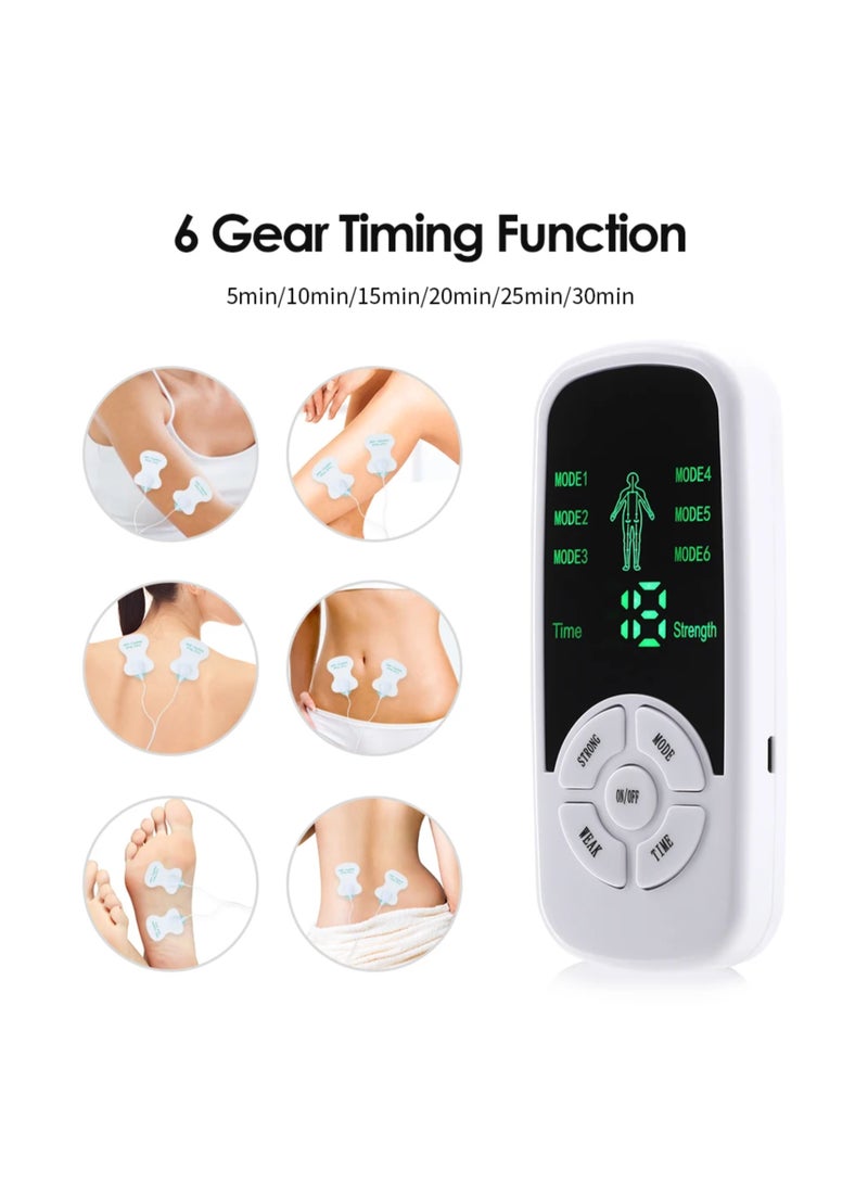 Multi-Functional Digital Electric Muscle Stimulator 6 Modes 10 Levels Digital Massager LED Display Mini Body Massager for Neck Leg Back - Image 5