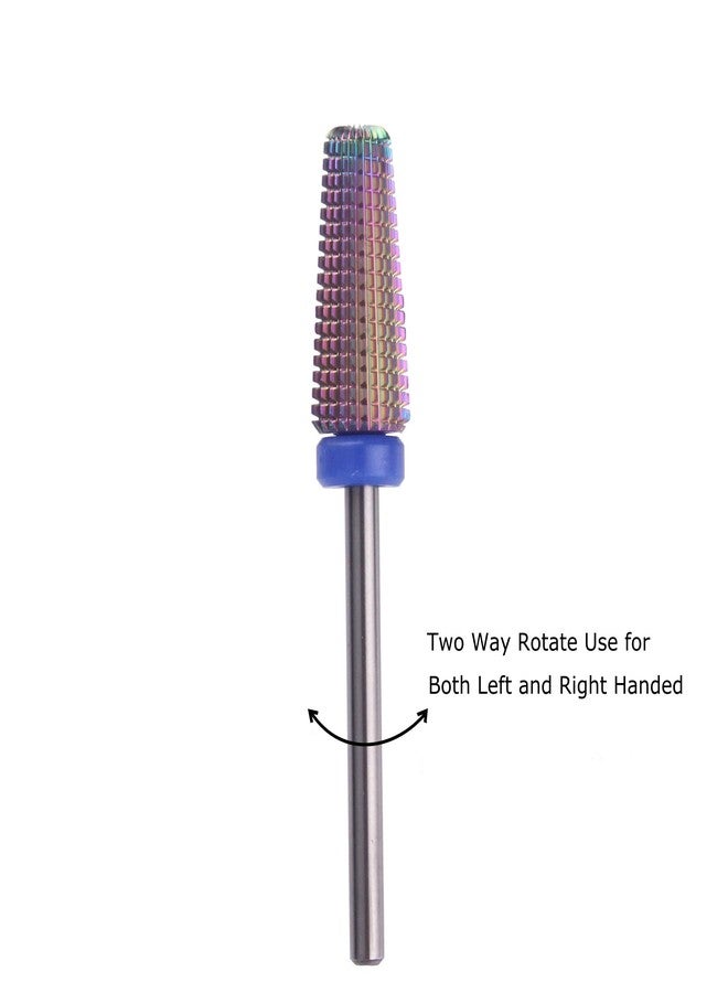 MZCMSL 5 in 1 Carbide Nail Bit - Tapered Barrel Bit for Both Left and Right Handed,3/32 Shank efile Bit - Fast Remove Acrylic or Hard Gel (Medium,Multicolor) - Image 3