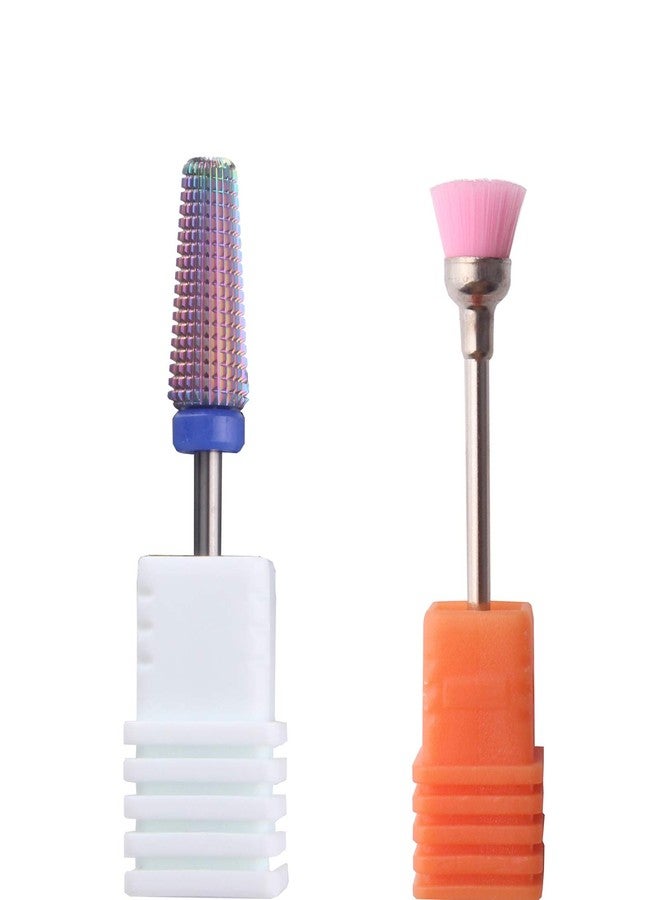 MZCMSL 5 in 1 Carbide Nail Bit - Tapered Barrel Bit for Both Left and Right Handed,3/32 Shank efile Bit - Fast Remove Acrylic or Hard Gel (Medium,Multicolor) - Image 2