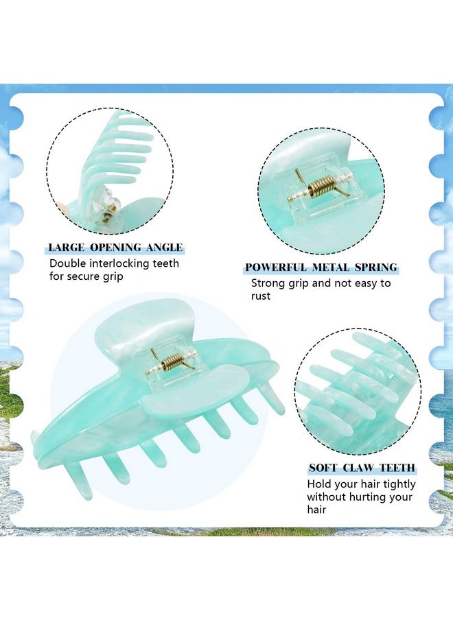 HAIMEIKANG 3 Pcs Hair Claw Clips For Women 4 Inch Large Marble Claw Clips For Thick Thin Hair Nonslip Strong Hold Jaw Clips Fashion Hair Accessories For Women Girls  - Image 3