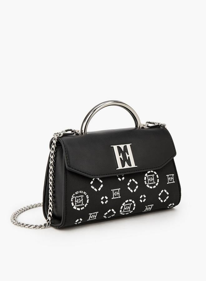 ELLE Embellished Crossbody Bag With Detachable Chain Strap - Image 3