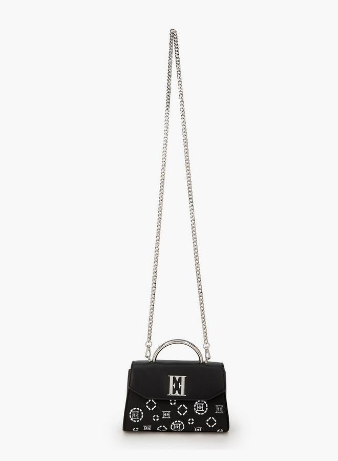 ELLE Embellished Crossbody Bag With Detachable Chain Strap - Image 2