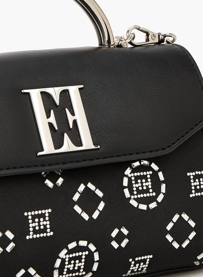 ELLE Embellished Crossbody Bag With Detachable Chain Strap - Image 4
