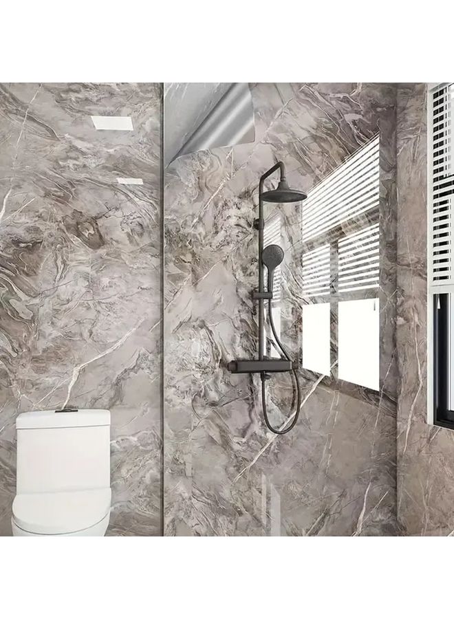 لوحة جدارية رخامية ذاتية اللصق كبيرة 23.62 × 393.7 بوصة سهلة التقشير والتطبيق - Image 1