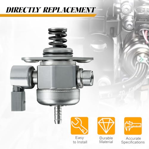 YLB.&co High Pressure Fuel Pump Compatible with VW Volkswagen Passat Jetta Beetle Golf Alltrack Golf SportWagen 2014-2018, Fit for Audi A4 Allroad Quattro A5 Quattro A6 Quattro Q5 PHEV Q7 L4 2.0L - Image 4