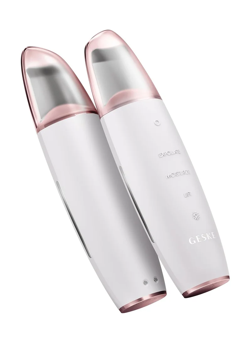 GESKE SmartAppGuided MicroCurrent Skin Scrubber & Blackhead Remover, 9 in 1, Skincare Tools, Face Cleaning, Anti Ageing and Cleansing, Professional Face Tightening, Blackhead Remover, Starlight