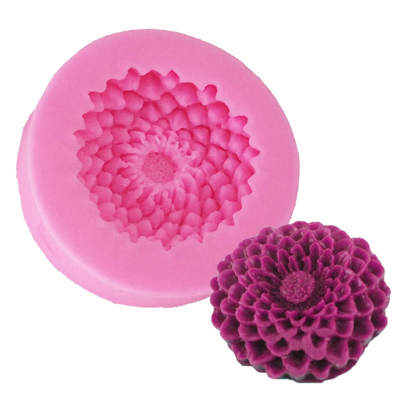 Anktily 2Pcs Small Sunflower Silicone Mold for Fondant Chocolate Candy Cake Decorating Candle Soap Baking Pastry Polymer Clay - Image 5