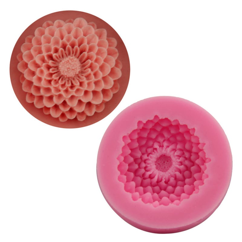Anktily 2Pcs Small Sunflower Silicone Mold for Fondant Chocolate Candy Cake Decorating Candle Soap Baking Pastry Polymer Clay - Image 4