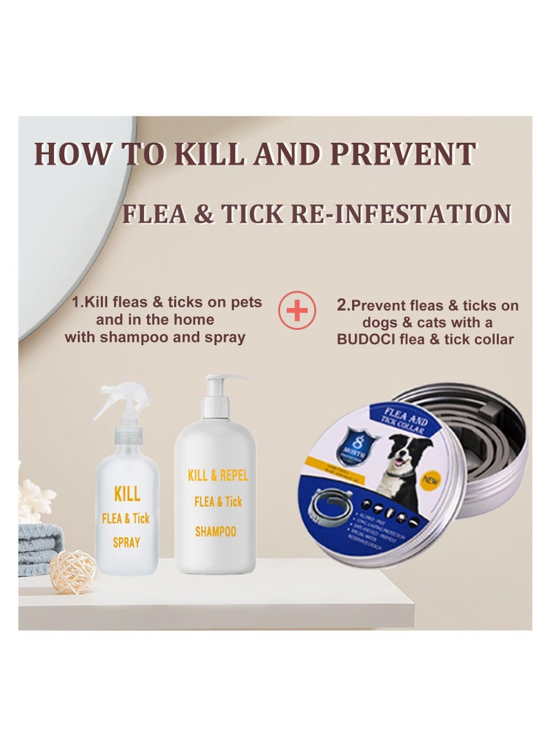 SYOSI, Flea Collar for Dogs, Flea and Tick Prevent Collar Adjustable, 4 Pack Natural Protection No Irritation for Cats, 24 Inch One Size Collars for Large Small Dogs - Image 5