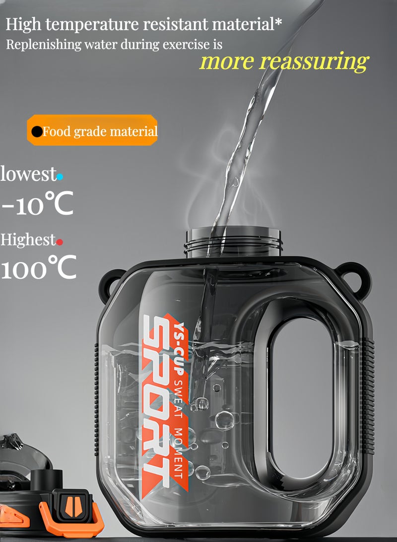 سبورت زجاجة مياه رياضية ذات سعة كبيرة، مقاومة للصدمات الخارجية ودرجات الحرارة العالية - Image 3