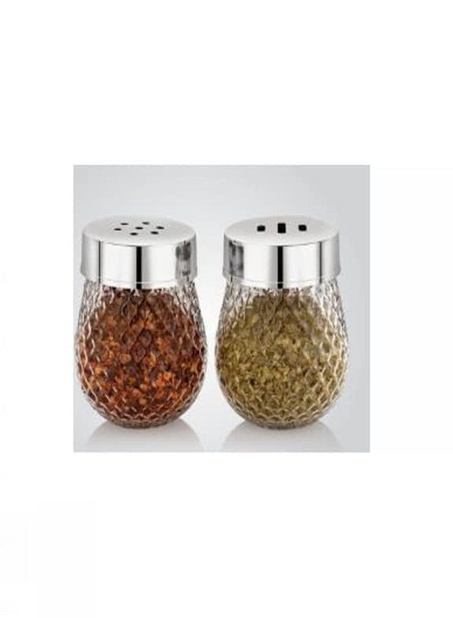 PUTHAK Spice Dispenser Shaker Set of 2 - Garnish & Pepper Condiment Shaker for Kitchen & Dining