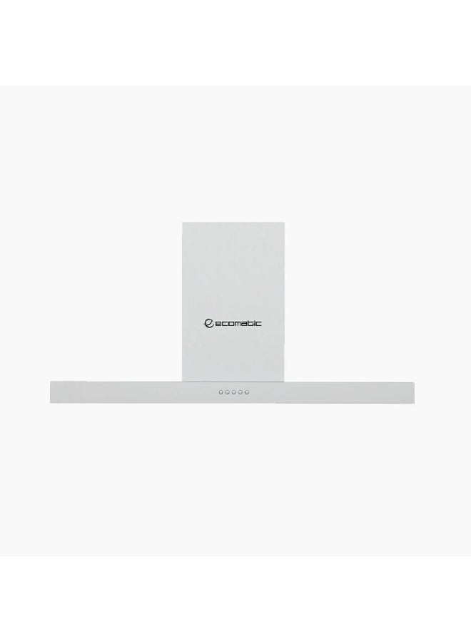 إيكو ماتك شفاط مطبخ  90 سم استانلس ستيل حرف T -3  سرعات – 750 م³/الساعة – فلاتر معدنية + كربون – إضاءة LED – تشغيل داخلي/خارجي H9307TB - Image 1