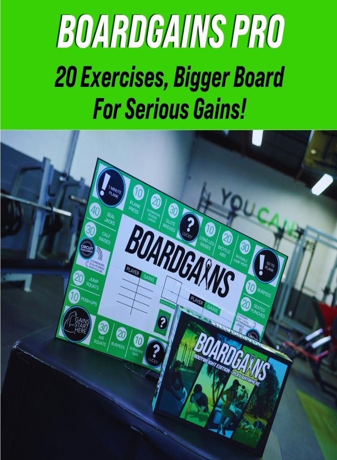 Boardgains بورد جينز برو - لعبة لوحية للياقة البدنية | يستخدمها معلمو التربية البدنية والمدربون وأولياء الأمور للتمارين الجماعية والتمارين المنزلية والتربية البدنية | تمارين كارديو بوزن الجسم | لا حاجة لأي معدات - Image 2
