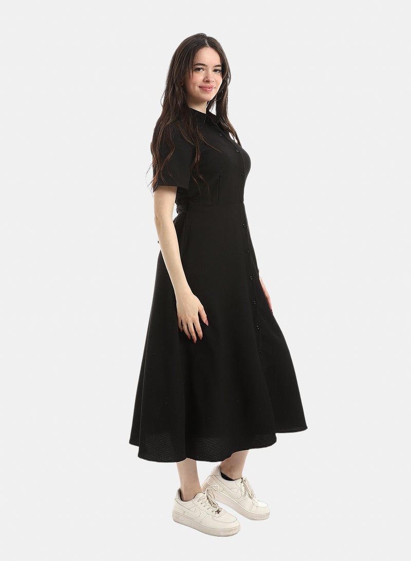 Andora Short Seelve Dress For Women - Black - Image 3