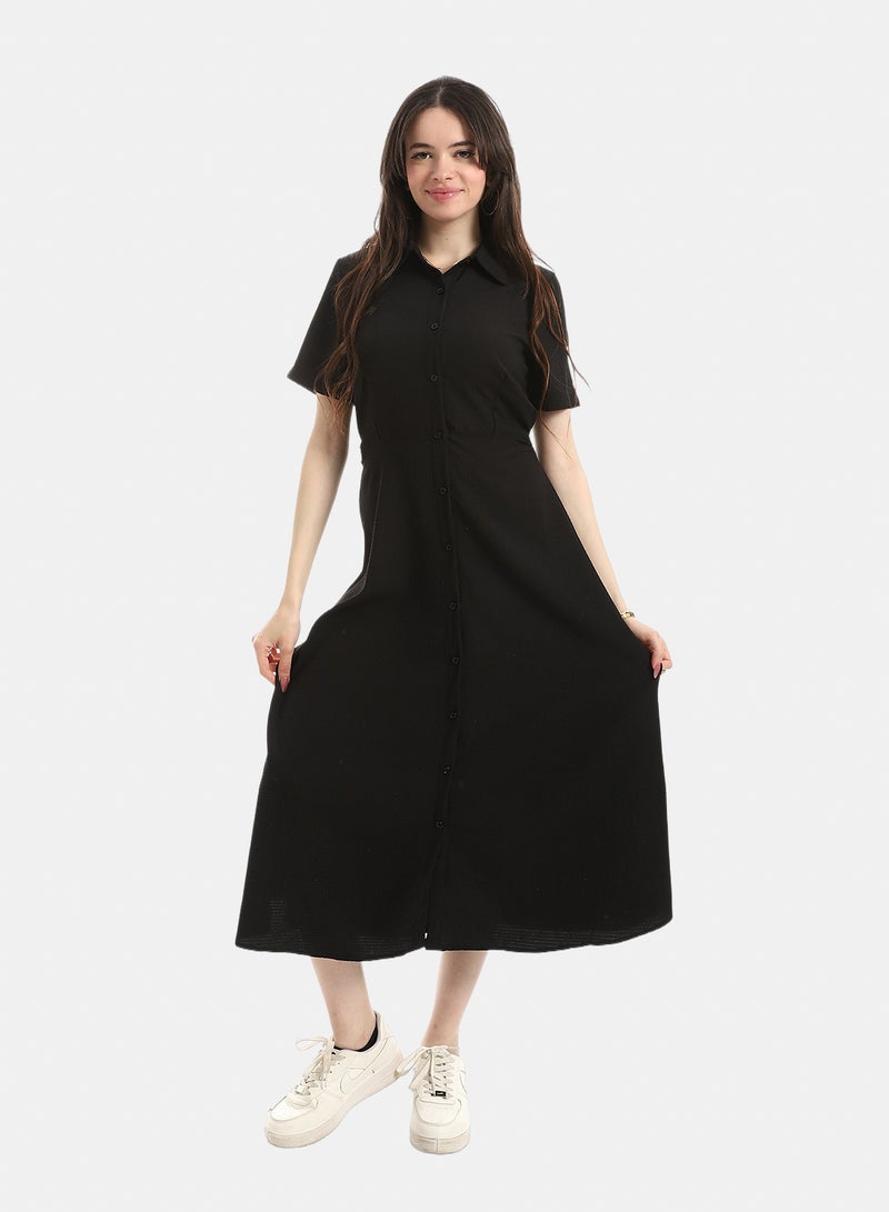 Andora Short Seelve Dress For Women - Black - Image 1