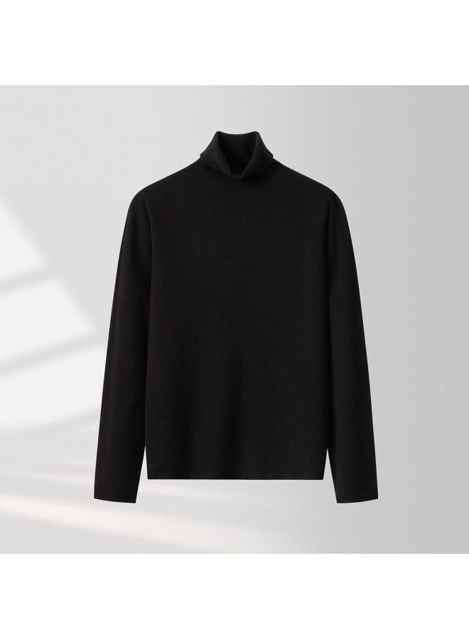 Fapai Warm, Comfortable, Slim-fitting, Versatile, Fashionable Turtleneck Wool Sweater - Image 4