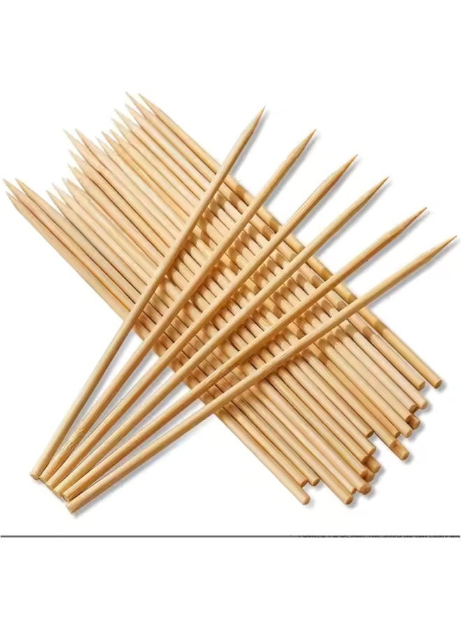 AKC 200-Pack Natural Bamboo Skewers – Premium BBQ Kabob Tools for Grilling, Shish Kebab, and Barbecue Cooking, Food-Grade & Eco-Friendly - Image 1