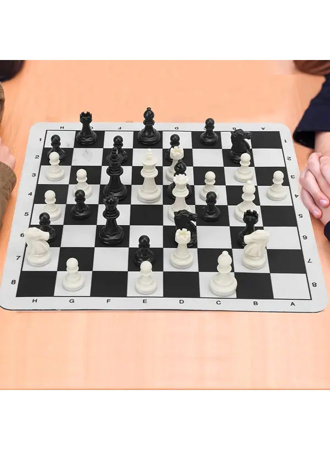 Premium Uncharged Rubber Chess Set International Standard Roll Up Board - Image 5