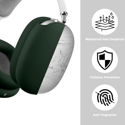 Youtec Silicone Case Cover for A Case AntiScratch Ear Pad Case CoverEar Cups CoverHeadband Cover for AirPods MaxAccessories Protector for Apple AirPods MaxDark Green - Image 3