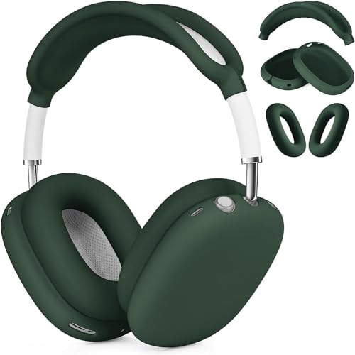 Youtec Silicone Case Cover for A Case AntiScratch Ear Pad Case CoverEar Cups CoverHeadband Cover for AirPods MaxAccessories Protector for Apple AirPods MaxDark Green - Image 1
