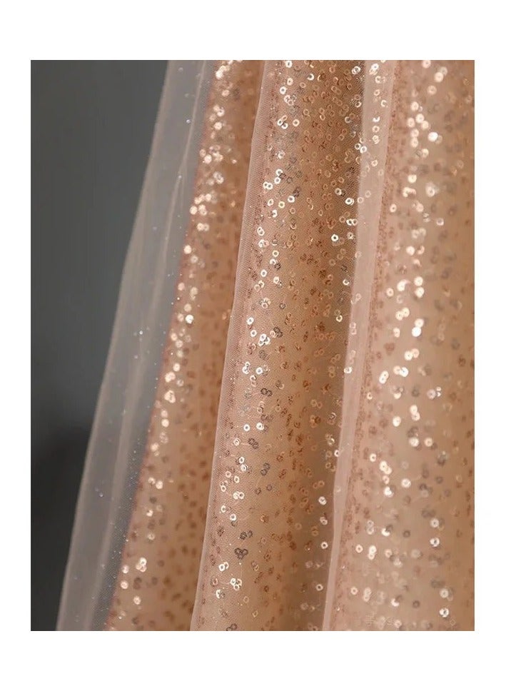 Rose gold sequin dress - Image 3