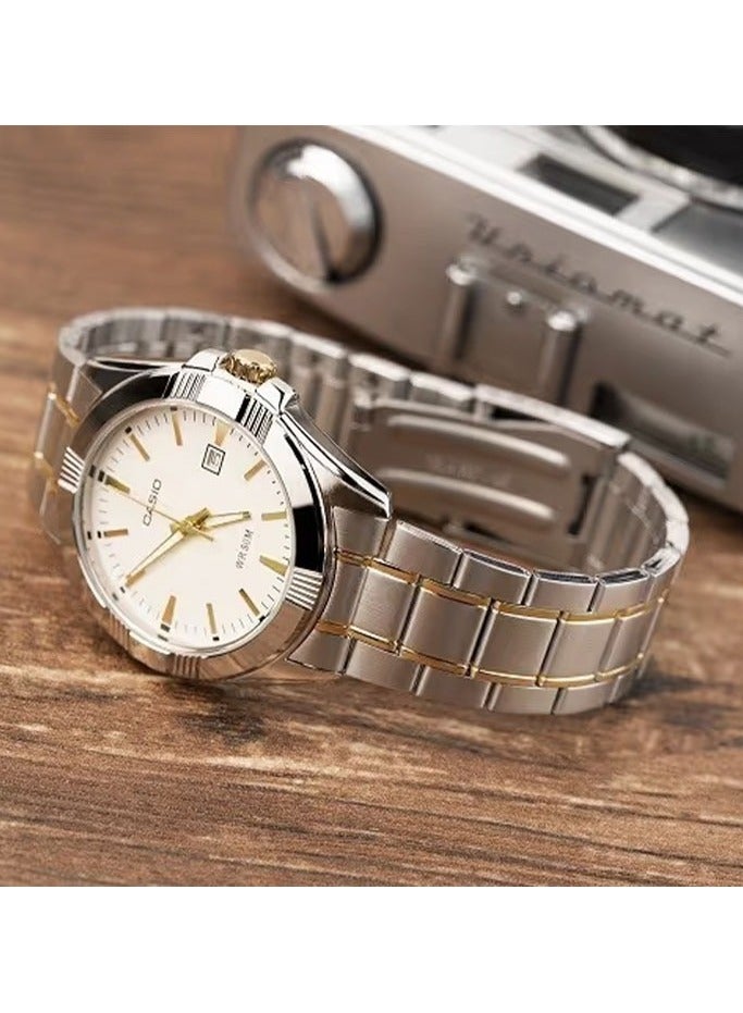 CASIO MTP-1308SG-7A – Two-Tone Stainless Steel Analog Watch with Date Display - Image 2