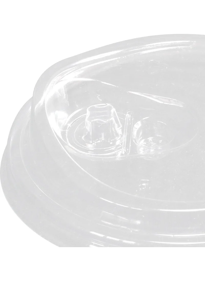 Ambalaj Pazarı Packaging Market Pet Clip Flat Cup Lid Ø95 (300-500 Ml) - 50 Pieces