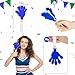Junkin 100 Pcs Hand Clappers Bulk 7 5 x 3 5 Inches Noise Makers Party Favors Clapping Noise Maker Clacker for Birthdays Game Prizes Rewards Football Sporting Events Cheers Supplies Blue White - Image 4