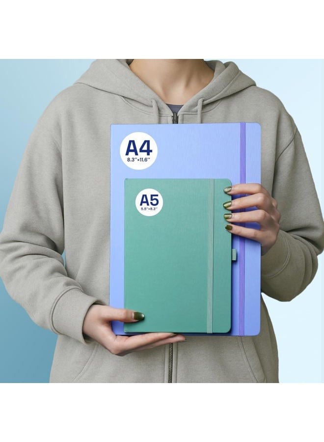 ONAVIA Hardcover Notebook Lined Journal 80GSM Paper 3 Pack - Black, A4 Size, - Image 5