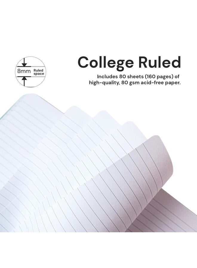 ONAVIA Hardcover Notebook Lined Journal 80GSM Paper 3 Pack - Black, A4 Size, - Image 3