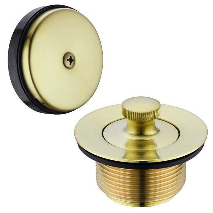 BATHTUB DRAIN KIT AND OVERFLOW FACEPLATE BRUSHED GOLD