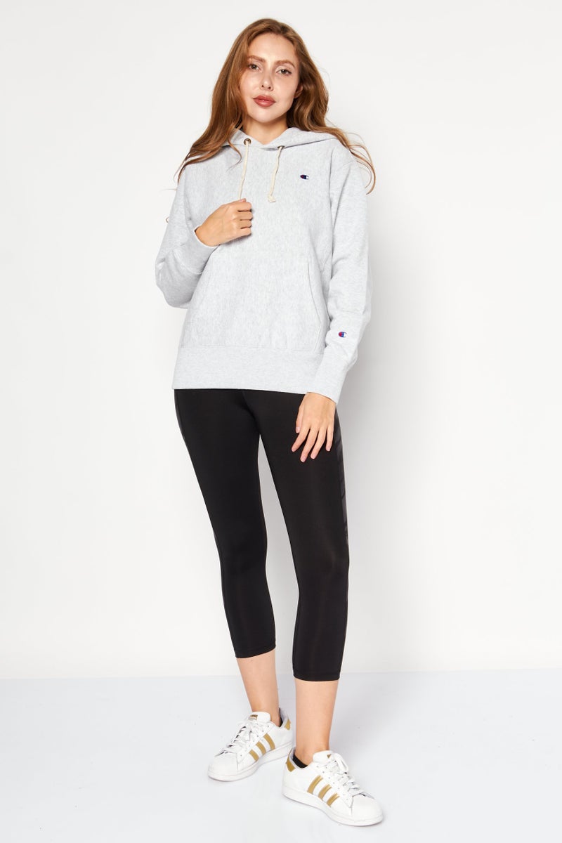 Champion Women Sportswear Fit Long Sleeve Outdoor Sweatshirts, Heather Grey  - Image 4
