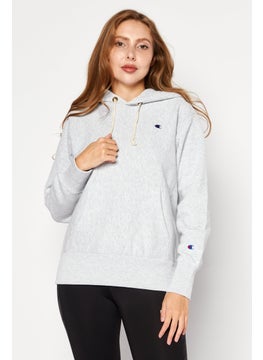 Champion Women Sportswear Fit Long Sleeve Outdoor Sweatshirts, Heather Grey  - Image 1