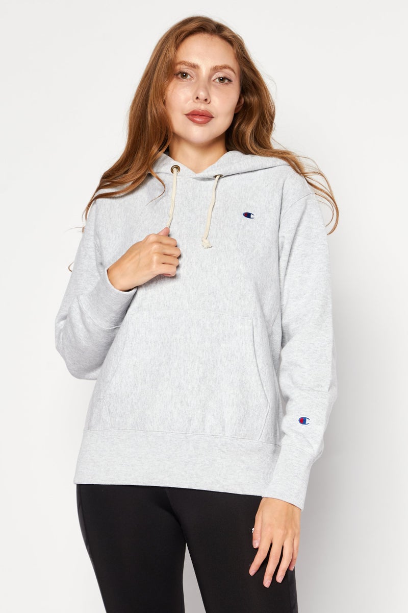Champion Women Sportswear Fit Long Sleeve Outdoor Sweatshirts, Heather Grey  - Image 1
