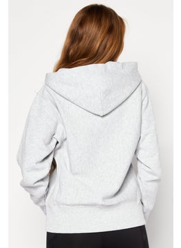 Champion Women Sportswear Fit Long Sleeve Outdoor Sweatshirts, Heather Grey  - Image 2