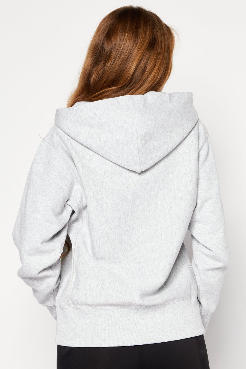 Champion Women Sportswear Fit Long Sleeve Outdoor Sweatshirts, Heather Grey  - Image 2