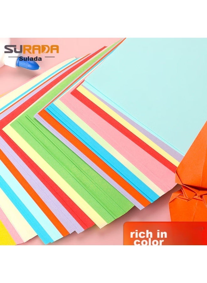 Surada 100 Sheets Origami Paper 15x15cm Square Colored Cardstock - DIY Craft Paper for Kids - 10  Colors - Image 2