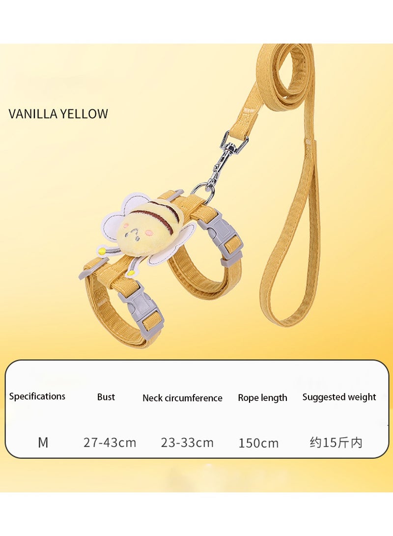 Kidle Adjustable Cat Harness Escape Proof  Bee Chest Strap Cat Lead Set for Walking - Image 2