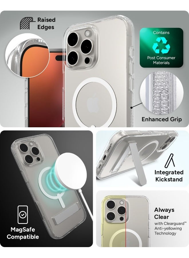 ZAGG Crystal Palace Snap Case with Kickstand for iPhone 16 Pro Max Clear - Image 5