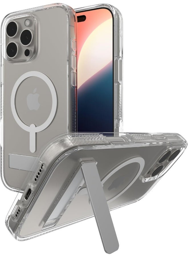 ZAGG Crystal Palace Snap Case with Kickstand for iPhone 16 Pro Max Clear - Image 1
