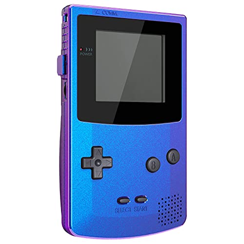 eXtremeRate IPS Ready Upgraded eXtremeRate Chameleon Purple Blue Replacement Shell Full Housing & Black Screen Lens for Gameboy Color – Fit for OSD IPS & Regular IPS & Standard LCD – Console & IPS Screen Without - Image 4